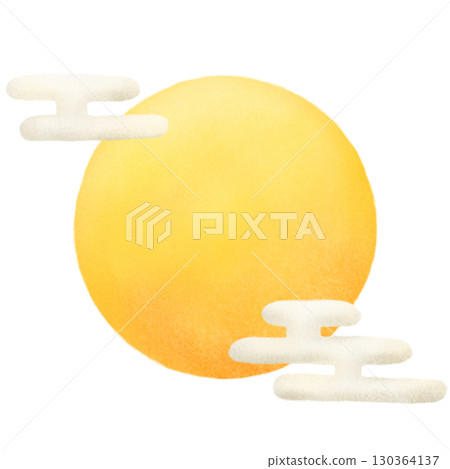 陰天秋季滿月的插圖 130364137