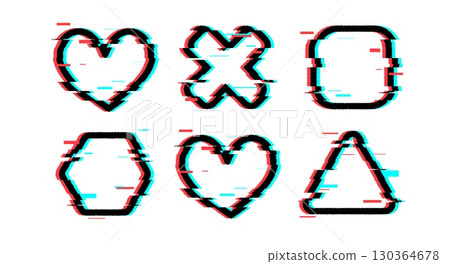 Glitch frame bug shapes 130364678