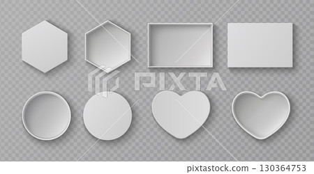Realistic mockup box set with top view Realistic mockup box set with top view 130364753