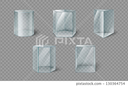 Glass box museum display cases 130364754