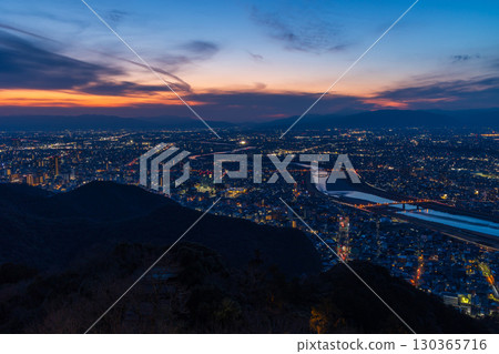 Gifu City, Gifu Prefecture - Night view from Kinkazan Observatory 130365716