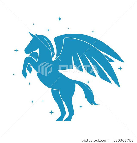Pegasus logo vector illustration template Pegasus logo vector illustration template 130365793