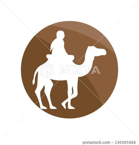 Camel illustration logo vector Camel illustration logo vector 130365888