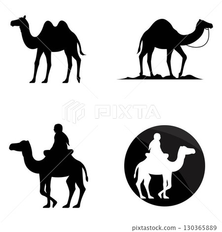 Camel illustration logo vector 130365889