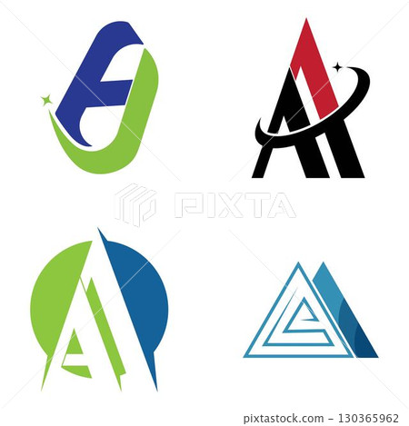 A Letter Logo Business Template Vector A Letter Logo Business Template Vector 130365962
