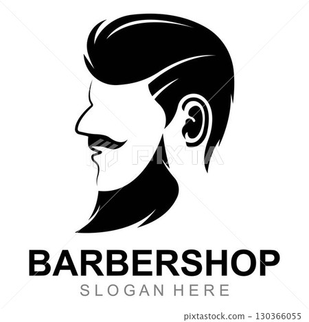 vintage barber shop logo vector icon design vintage barber shop logo vector icon design 130366055