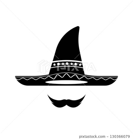 Sombrero hat icon logo flat design vector Sombrero hat icon logo flat design vector 130366079