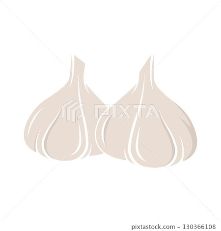 Garlic illustration logo icon vector design template 130366108