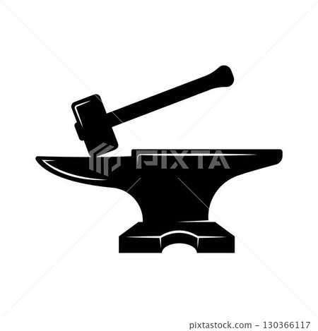 Anvil for Blacksmith Illustration Symbol Vector Logo 130366117