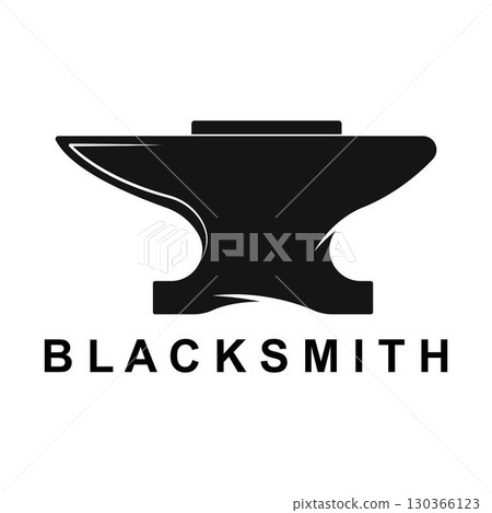 Anvil for Blacksmith Illustration Symbol Vector Logo 130366123