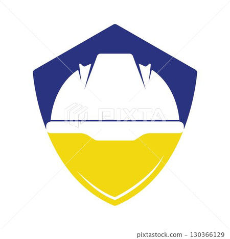Construction safety helmet logo design Construction safety helmet logo design 130366129