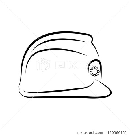 Construction safety helmet logo design 130366131