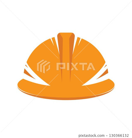 Construction safety helmet logo design 130366132