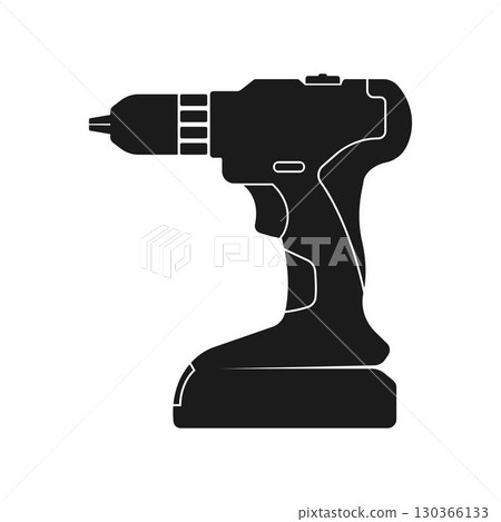 Hand Drill Logo icon design illustration Hand Drill Logo icon design illustration 130366133
