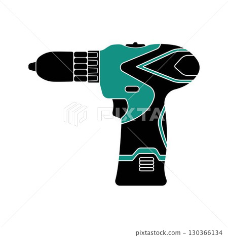 Hand Drill Logo icon design illustration 130366134