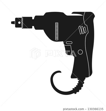 Hand Drill Logo icon design illustration 130366135