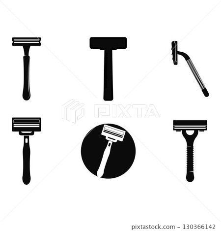 shaving razor icon logo vector 130366142