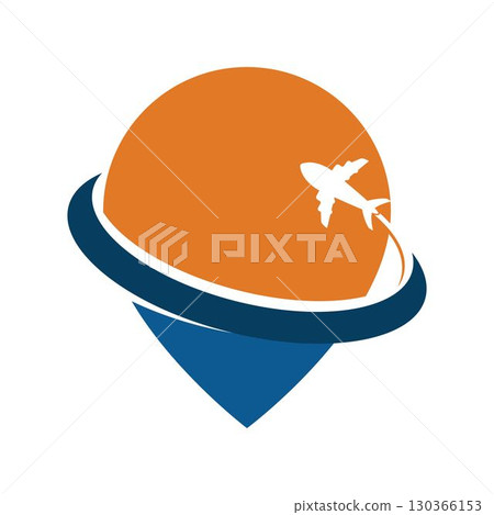 travel point logo combined with location pin vector icon travel point logo combined with location pin vector icon 130366153
