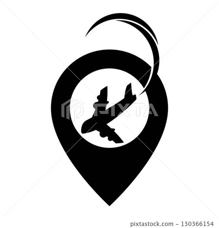 Travel Point Logo Design. Pin, Map, Point and Plane for Travel Business Company logo Travel Point Logo Design. Pin, Map, Point and Plane for Travel Business Company logo 130366154