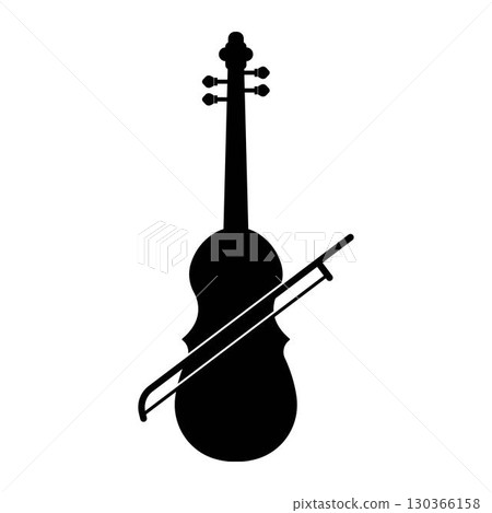 Music instrument icon. Violin. Vector flat illustration 130366158