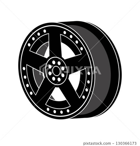 Car rim vector logo illustration design Car rim vector logo illustration design 130366173