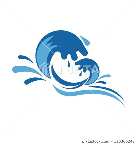 Water wave icon vector illustration design 130366242