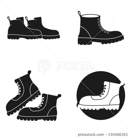 Safety Shoes vector icon. Protective boot shoes vector icon. 130366301
