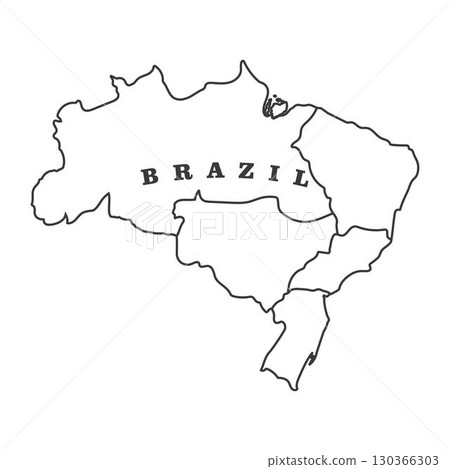 Brazil map vector illustration symbol design Brazil map vector illustration symbol design 130366303