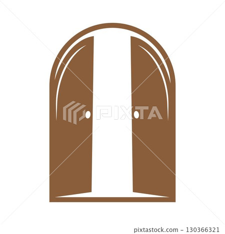 Door brand logo vector template 130366321