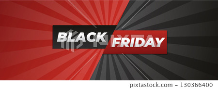 Black Friday sale promotion with dynamic red and black colors. Vector illustration Black Friday sale promotion with dynamic red and black colors. Vector illustration 130366400