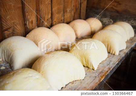 Rustic production of homemade cheese Rustic production of homemade cheese 130366467