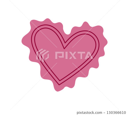 Pink heart wax seal with melted edges symbolizes love and romance. Cute handmade card or envelope perfect for valentine celebration, ideal for invitations, messages, and creative correspondence. Pink heart wax seal with melted edges symbolizes love and romance. Cute handmade card or envelope perfect for valentine celebration, ideal for invitations, messages, and creative correspondence. 130366610