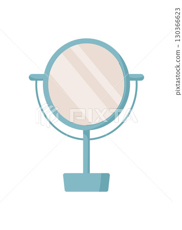 Flat mirror for beauty and skincare with a focus on hygiene and care. Ideal for cosmetic applications fashion themes. Suitable spa, wellness, personal care contexts. 130366623