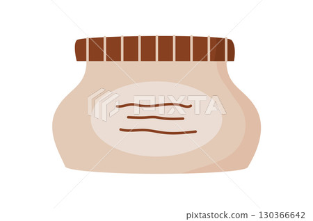 Trendy eco skin care cream tube, isolated organic beauty shampoo pack, cartoon cleansing cosmetic lotion jar, colorful antiaging skincare oil bottle, vector illustration. 130366642