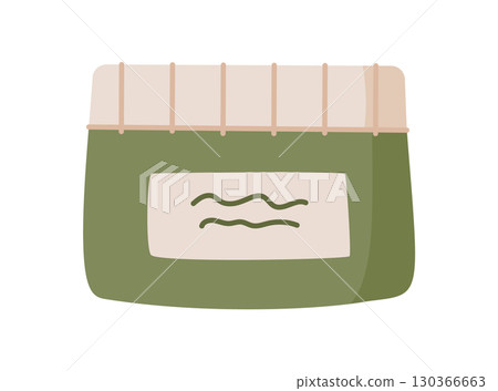 Eco cream jar for skincare with natural ingredients. Cosmetic product displayed in a flat cartoon graphic style, ideal for beauty, hygiene, and bodycare themes. Suitable marketing and promotional Eco cream jar for skincare with natural ingredients. Cosmetic product displayed in a flat cartoon graphic style, ideal for beauty, hygiene, and bodycare themes. Suitable marketing and promotional 130366663