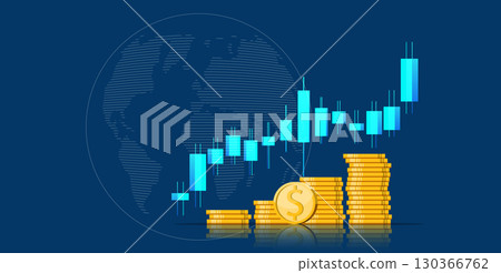 Global Financial Market Candlestick Chart Global Financial Market Candlestick Chart 130366762