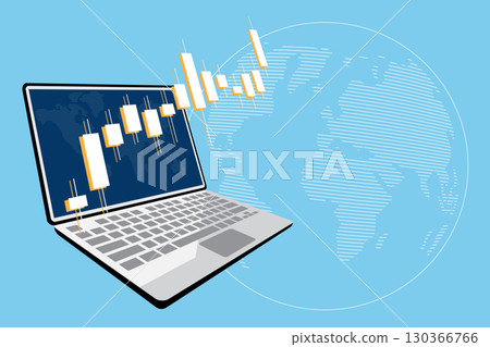 Global Financial Market Candlestick Chart 130366766