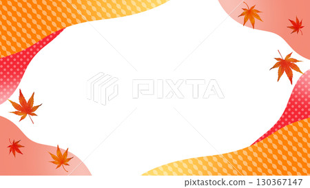 幾何圖案和秋葉框架 16:9 幾何圖案和秋葉框架 16:9 130367147