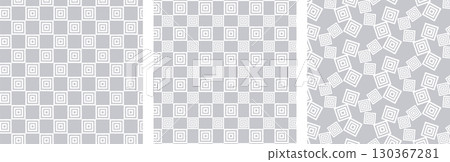 Monochrome pattern set with rough white and gray lines. Monochrome pattern set with rough white and gray lines. 130367281