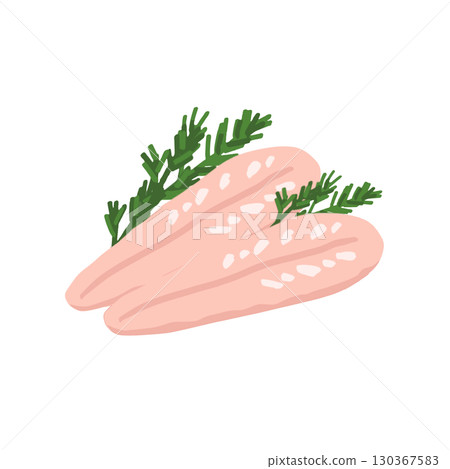 Simple chicken breast illustration Simple chicken breast illustration 130367583