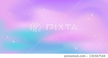 Fantasy pastel iridescent unicorn sky with stars background, hologram gradient blur. Fluid pearl cosmic ombre bg. Vintage groovy cover, foil. Fantasy pastel iridescent unicorn sky with stars background, hologram gradient blur. Fluid pearl cosmic ombre bg. Vintage groovy cover, foil. 130367584