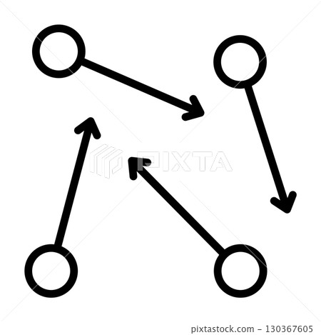 代表隨機運動的圖示。 130367605