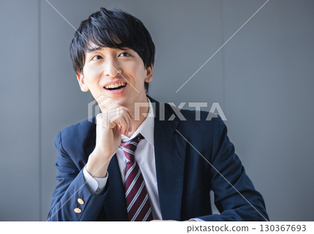 Male high school student studying 130367693