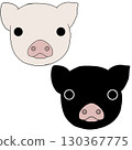 White and black pigs 130367775