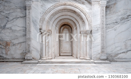 Ornate Marble Archway in Classical Architecture 130368100