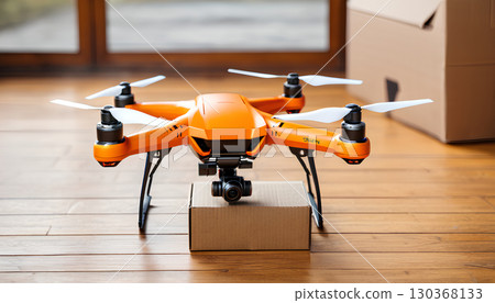 drone flying over the white background 130368133