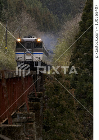 Kiha 181 穿越鐵路橋 130368407