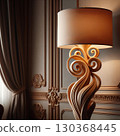 luxury decorated room with gold sofa 130368445
