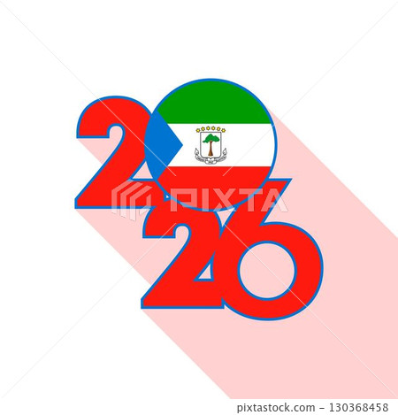 2026 Long Shadow Banner with Equatorial Guinea Flag Inside. 130368458
