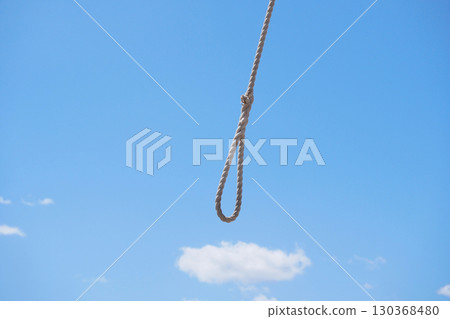 Rope Loop Hanging Against Blue Sky Rope Loop Hanging Against Blue Sky 130368480